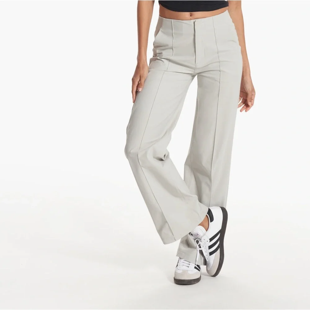 Vuori mega wide leg vapor tailored pants women's size M gray - Picture 6 of 8